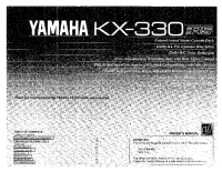 Yamaha KX-330 - Owners Manual